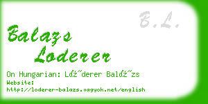 balazs loderer business card